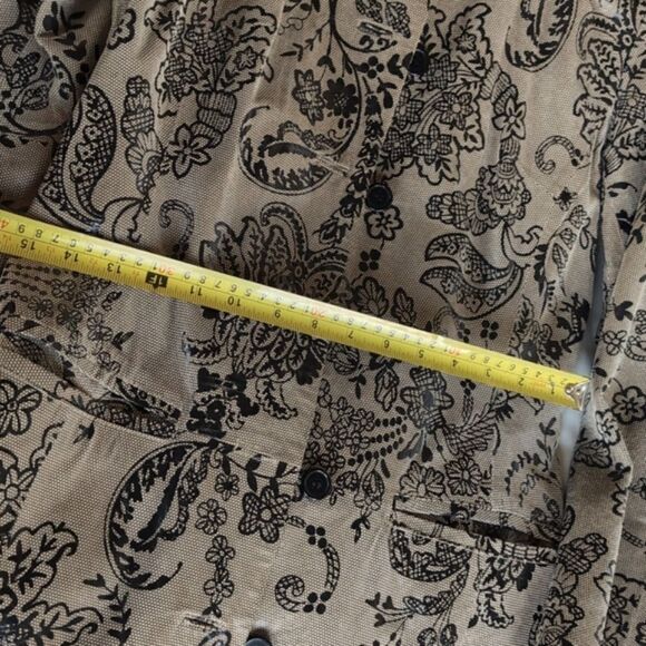 Vintage Leather Tapestry Trench Coat Size Small - Picture 14 of 16